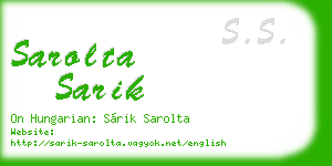 sarolta sarik business card