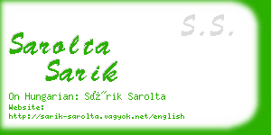 sarolta sarik business card